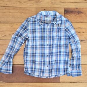 REI Kids Plaid Hiking Shirt Size 10-12 Unisex